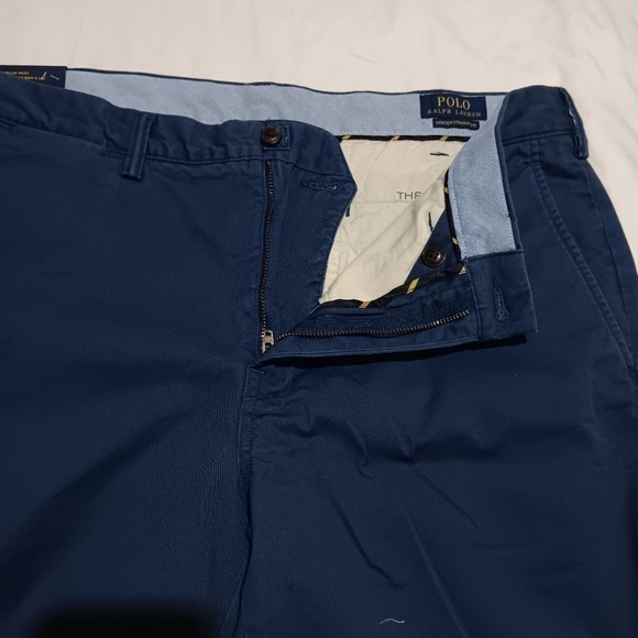 NWT RALPH LAUREN POLO MEN'S  BLUE  PANS STRETCH STRAIGHT FIT Size 36W 34L - Picture 3 of 10